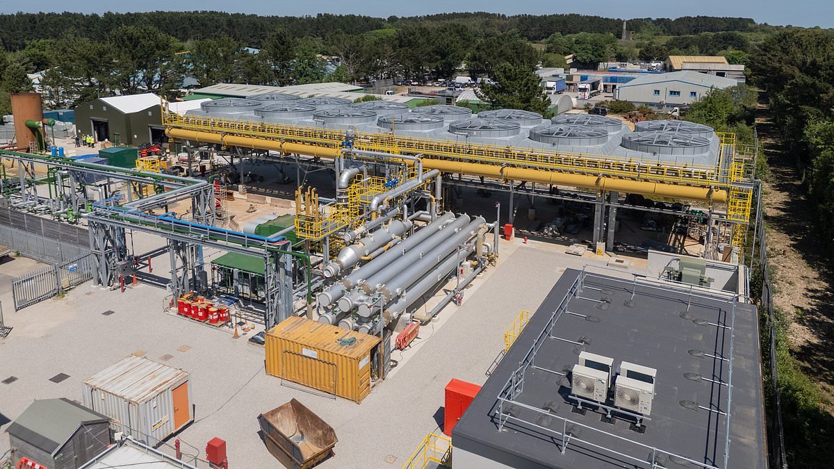 Britain's first geothermal plant opens in Cornwall: Green project will provide power to 10,000 homes - but sceptics raise fears of earthquakes across the south-west