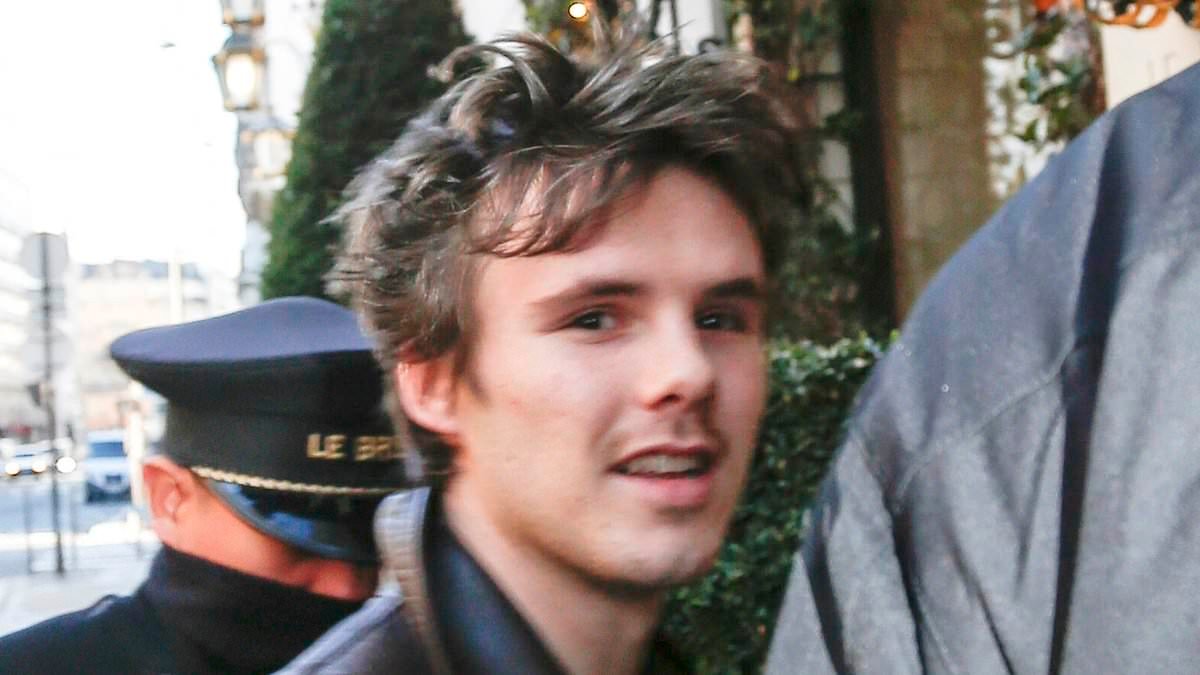 Cruz Beckham, 20, and girlfriend Jackie Apostel, 30, enjoy Paris Fashion Week as they brush off the drama surrounding his brother Brooklyn