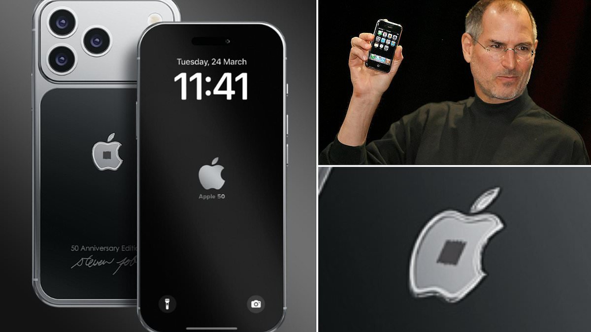 New iPhone 17 Pro Max that has a piece of Steve Jobs' TURTLENECK embedded in the back