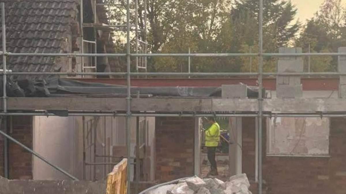 Young family is left homeless and couple using tarpaulin sheets for windows after cowboy builder 'conned them out of £100,000'