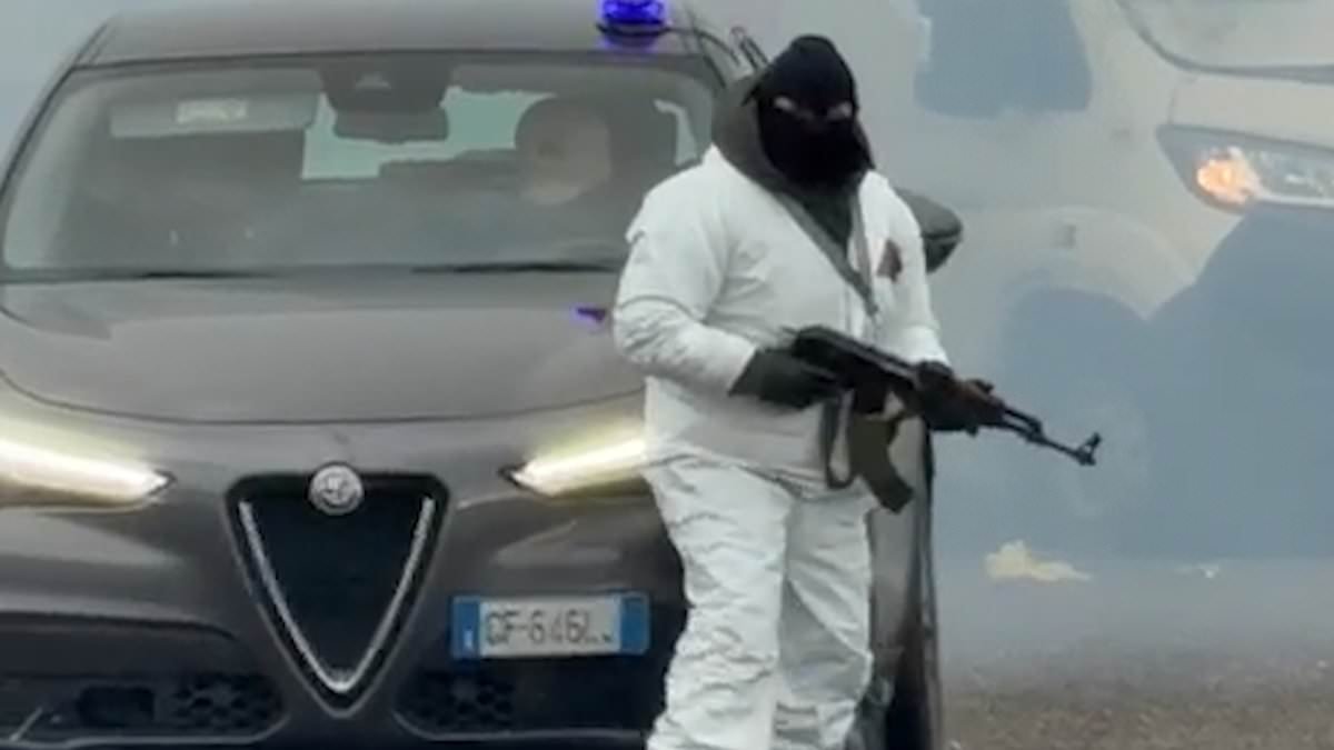 Another day in wild west Europe: How robbery gangs stop at nothing to pull off spectacular heists across the continent as 'fake cops' blow up security van on Italian highway