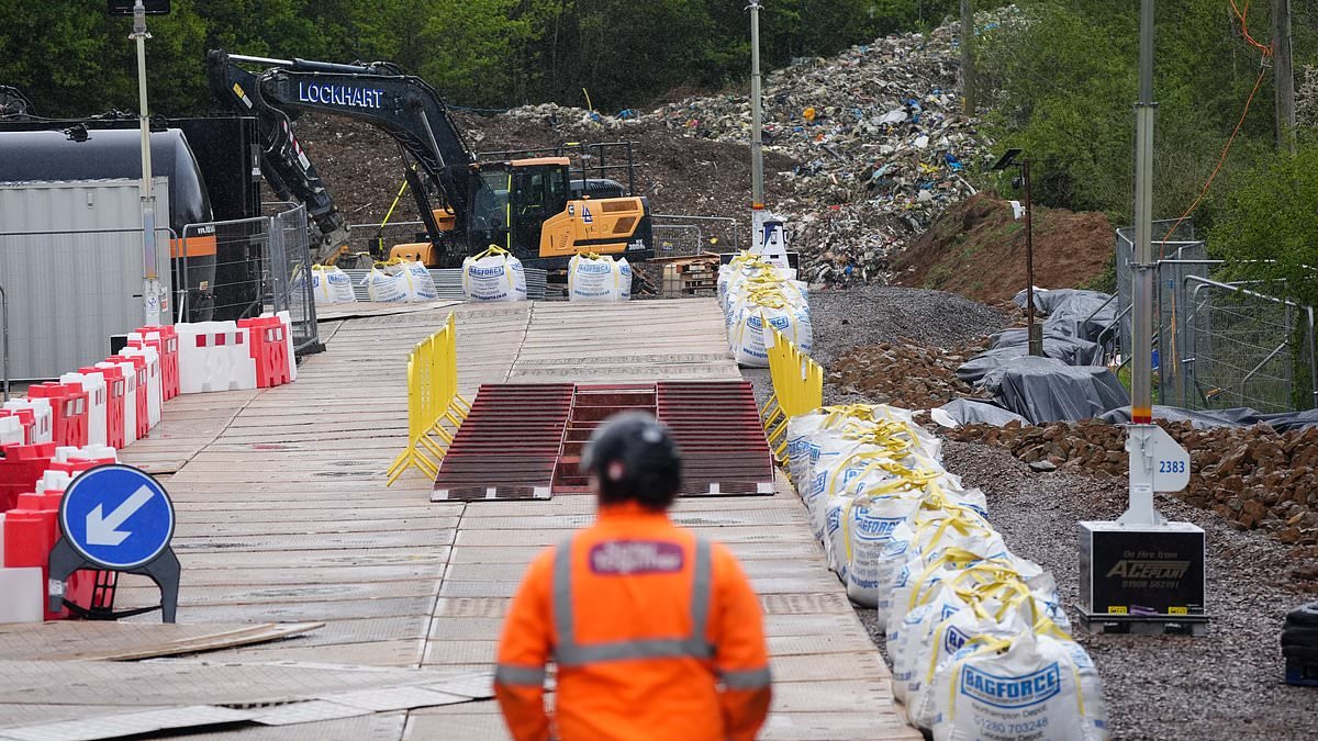 Work begins to clear one of Britain's biggest ever fly tips: Bulldozers move 21,000 tonnes of illegally dumped rubbish plaguing countryside