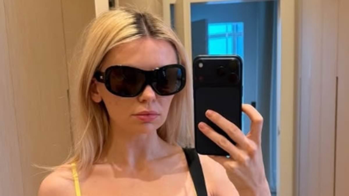 Georgia Toffolo flashes her abs in a skimpy sports bra as her husband James Watt considers buying back his beer firm Brewdog