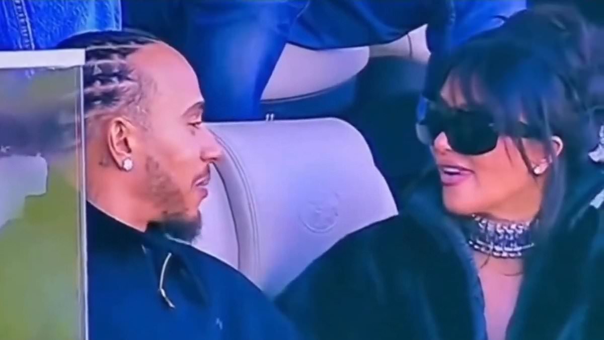 Kim Kardashian and Lewis Hamilton take their 'secret romance' public at Super Bowl 2026 as lip reader reveals what he told her about meeting his mom