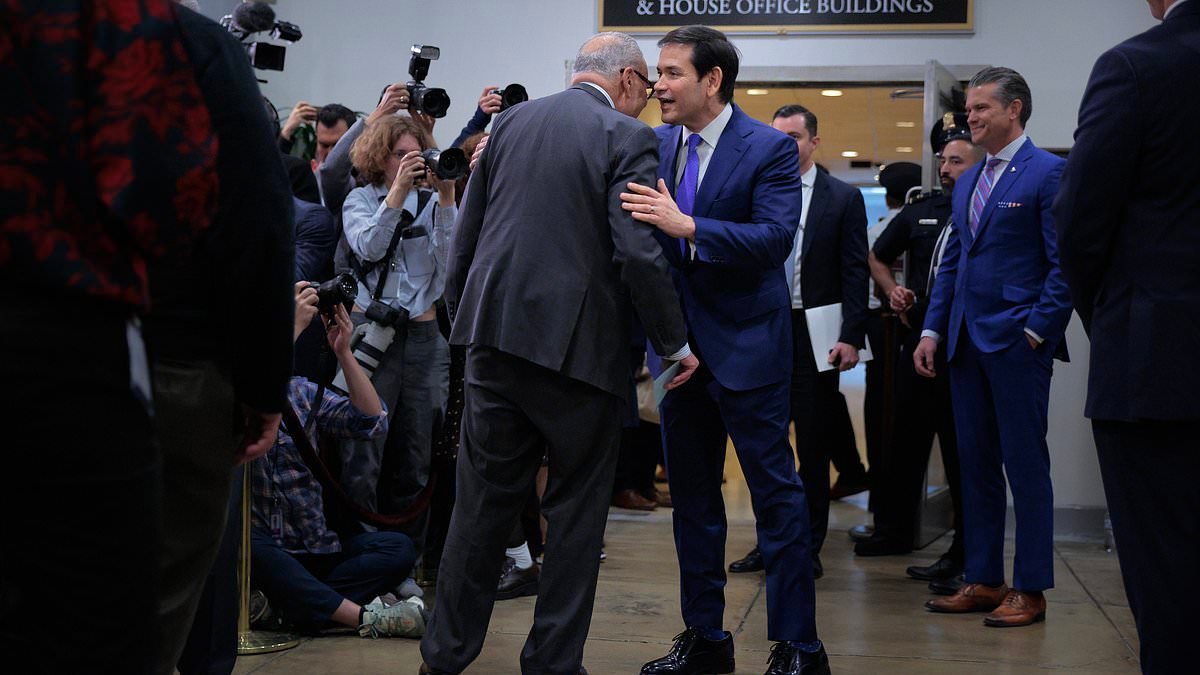 Too big for his boots? Marco Rubio wears new shoes in the White House ordered for him by Donald Trump - the only problem is... they don't fit