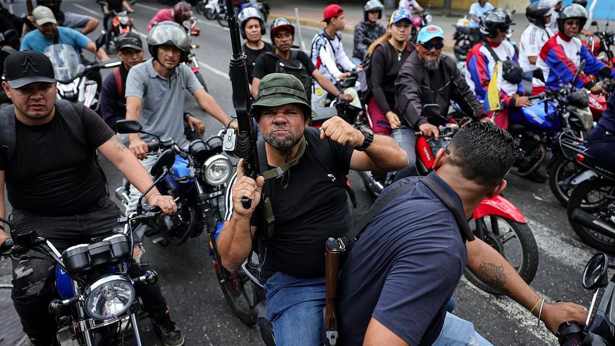 Venezuela issues 90-day order to ARREST anyone backing US attack as armed motorcycle gangs hunt down Trump supporters in Caracas