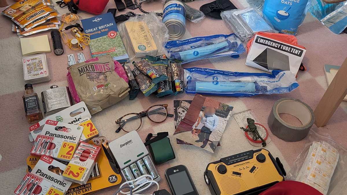 Prepper reveals the contents of her £100 'go-bag' as she gets ready for World War III