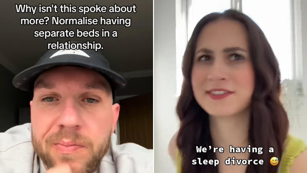 Time for separate beds? People who co-sleep wake each other up SIX times a night on average, study reveals