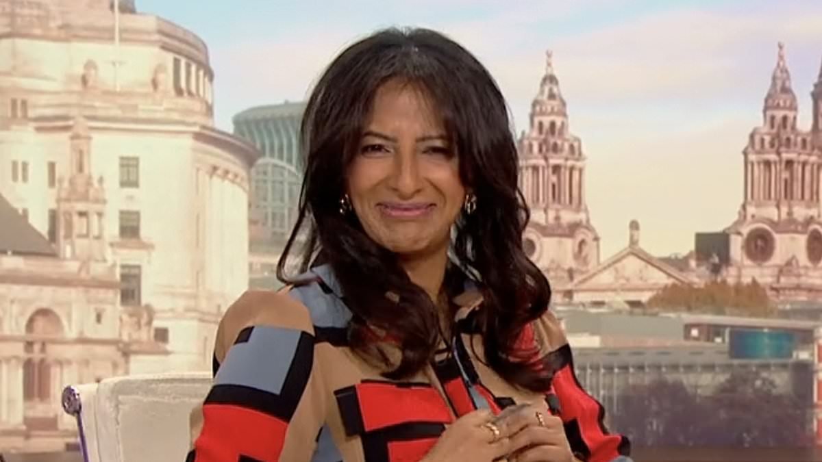 Ranvir Singh suffers mortifying wardrobe malfunction as dress bursts open live on Good Morning Britain - with co-host Kate Garraway left scrambling to 'protect her modesty'