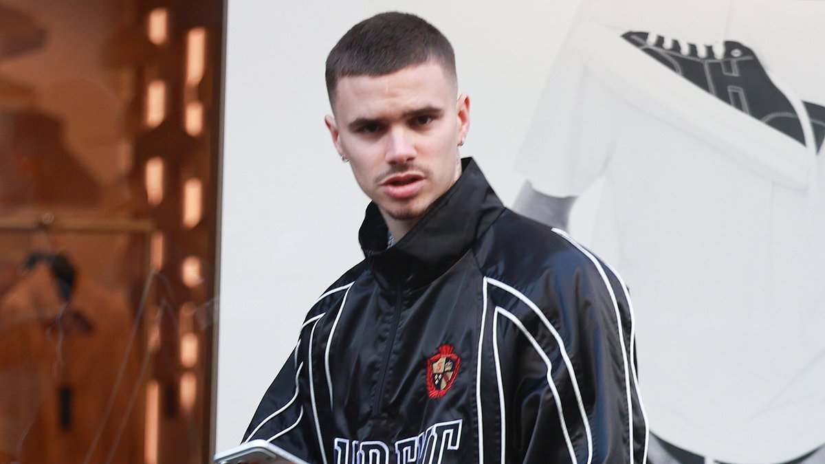 Beckham brothers get to work: Model Romeo Beckham takes on Milan Fashion Week and Cruz heads out on tour as estranged sibling Brooklyn visits actress wife Nicola Peltz on set