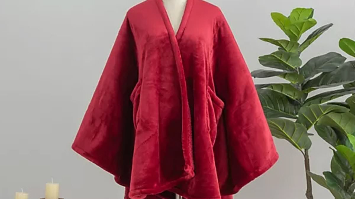 The heated wearable blanket that's so 'soft and cozy' people say it 'feels like a warm hug' is now a bargain price