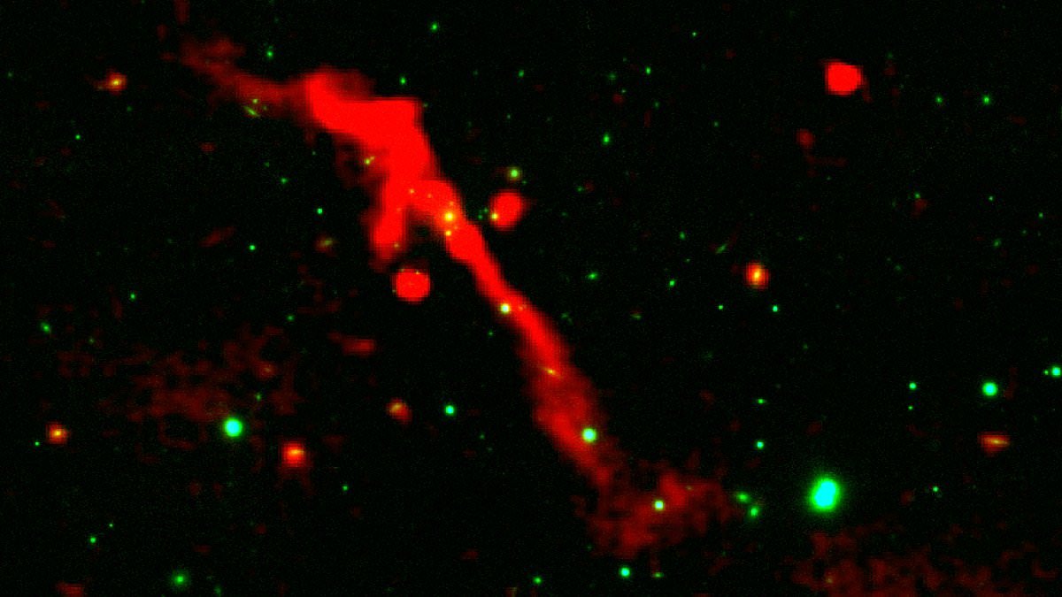 Black hole awakens after 100 million years of silence - and it's erupting like a cosmic VOLCANO
