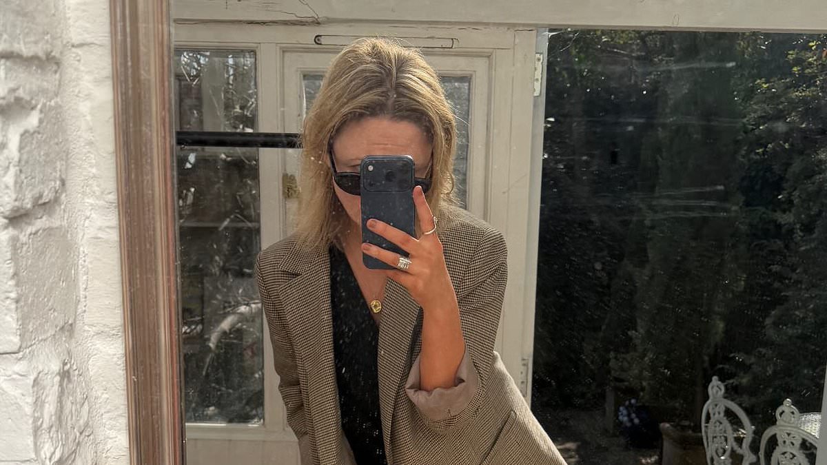 Emily Atack displays her dramatic body transformation in Miu Miu shorts after being hit by claims she's using weight-loss jabs