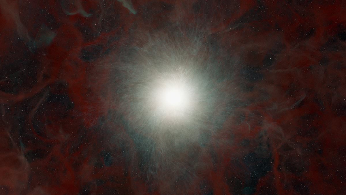 Watch the death of a STAR: Incredible animation reveals the moment a supergiant collapses into a black hole
