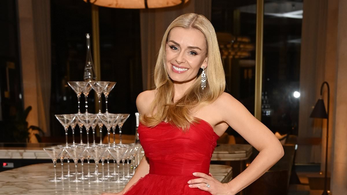 Katherine Jenkins celebrates her Welsh roots with Carol Vorderman and Strictly's Amy Dowden as she hosts her annual St David's Day party
