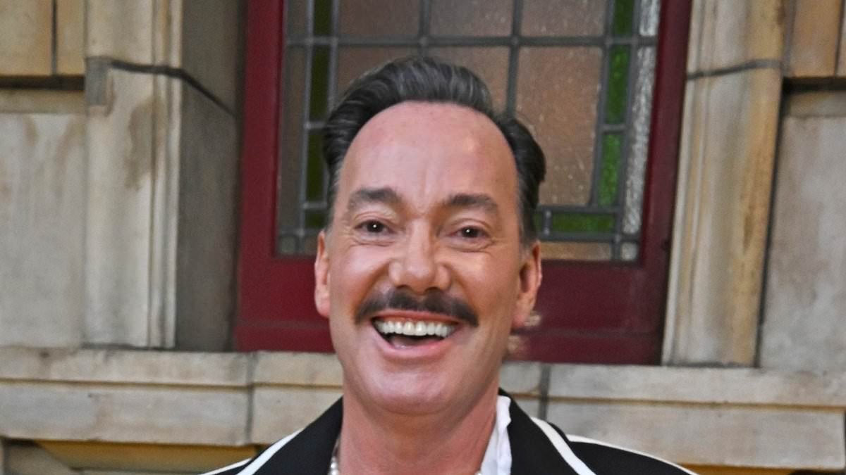 Craig Revel Horwood shows off his new look as he debuts a full moustache at the Avenue Q opening night on the West End