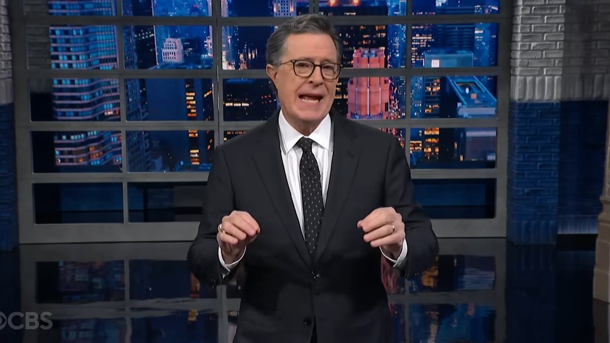 Bitter Stephen Colbert cracks ANOTHER tired joke about his upcoming cancellation