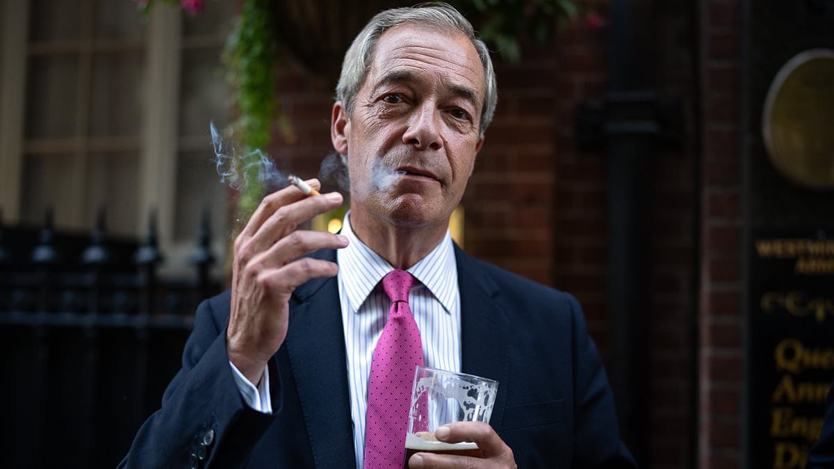 Nigel Farage vows to scrap Labour's 'generational' smoking ban if Reform UK gets into power