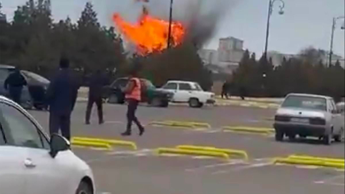 Another country is dragged in to war as drone slams into international airport in Azerbaijan six miles from Iran's border