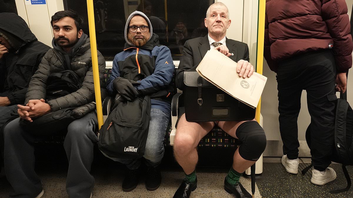 Calls to ban 'traumatic' No Trousers Tube Ride as Londoners strip down to their underwear in front of shocked families and tourists - and it's not even being done for charity