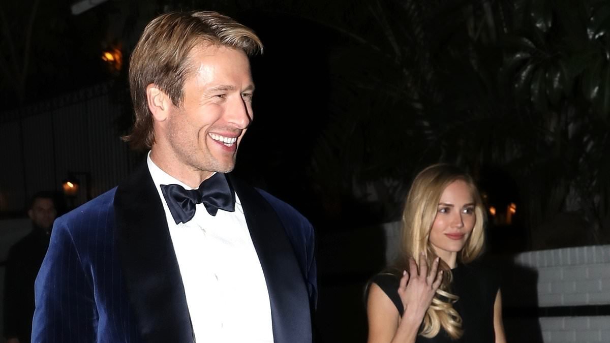 Glen Powell and Landman star girlfriend Michelle Randolph hit first event together... after three months of dating