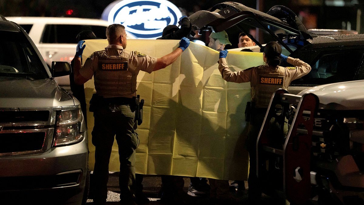 Nancy Guthrie investigators 'detain four', as neighbor claims they saw person shoot themselves in head and Range Rover is covered with sheets while cops investigate its trunk