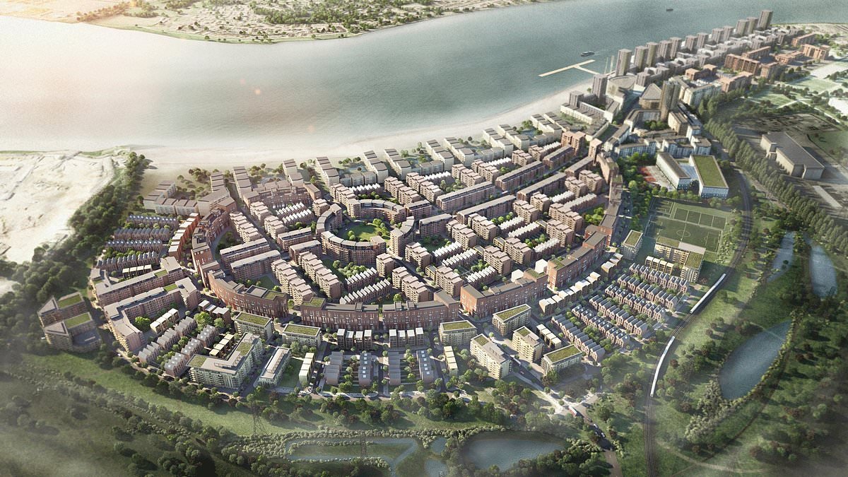 Massive new town is being built in UK with 20,000 homes, hotels, shops and schools in bid to tackle housing crisis