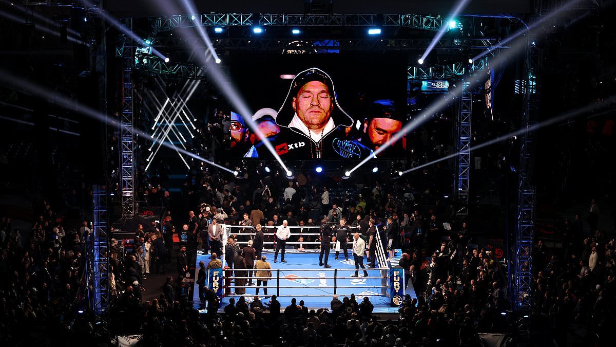 Celebrity is arrested on suspicion of rape while attending Tyson Fury's heavyweight fight as police swooped on VIP area