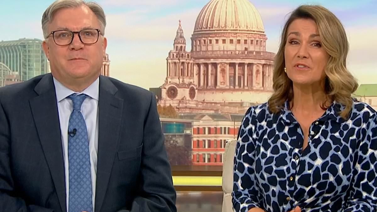 Agonising moment Ed Balls FREEZES live on Good Morning Britain - with Susanna Reid forced to step in and take control of show