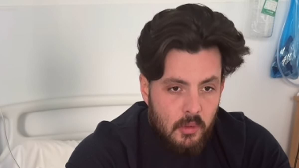 TOWIE's Jordan Brook reveals he has viral meningitis and encephalitis as he says swelling on his brain is 'getting worse' in health update from his hospital bed