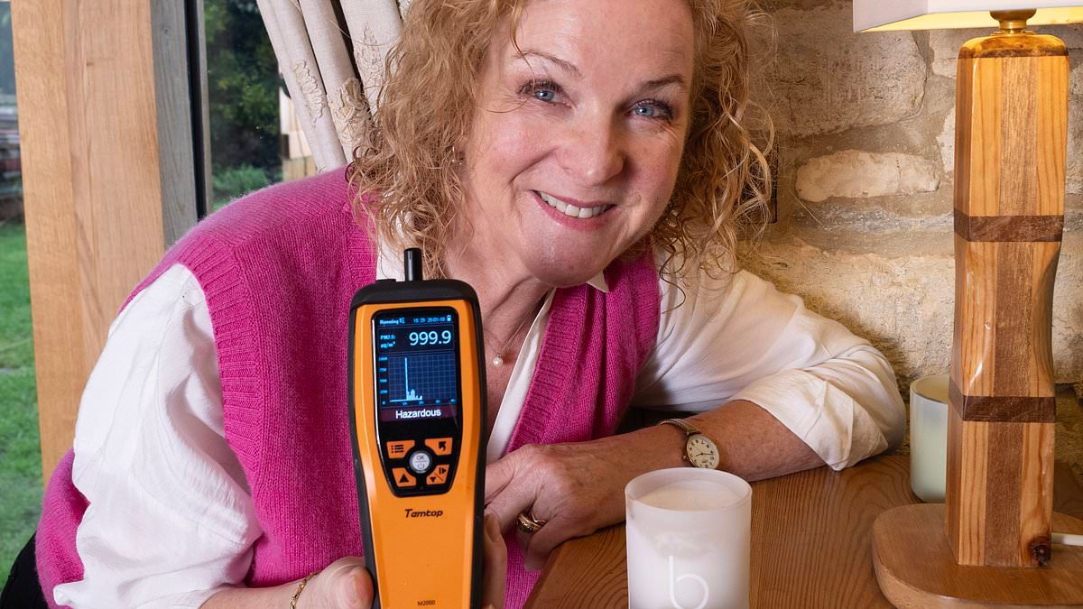 Revealed: The test that shows your posh scented candles and even frying eggs can be more polluting at home than a woodburner