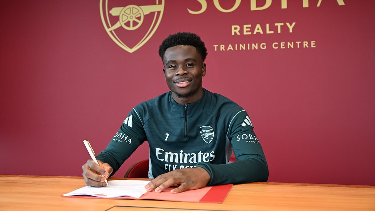 Bukayo Saka brought to tears by heartfelt letter from his parents after signing his new Arsenal contract - as talisman admits: 'They don't speak with me a lot like this'