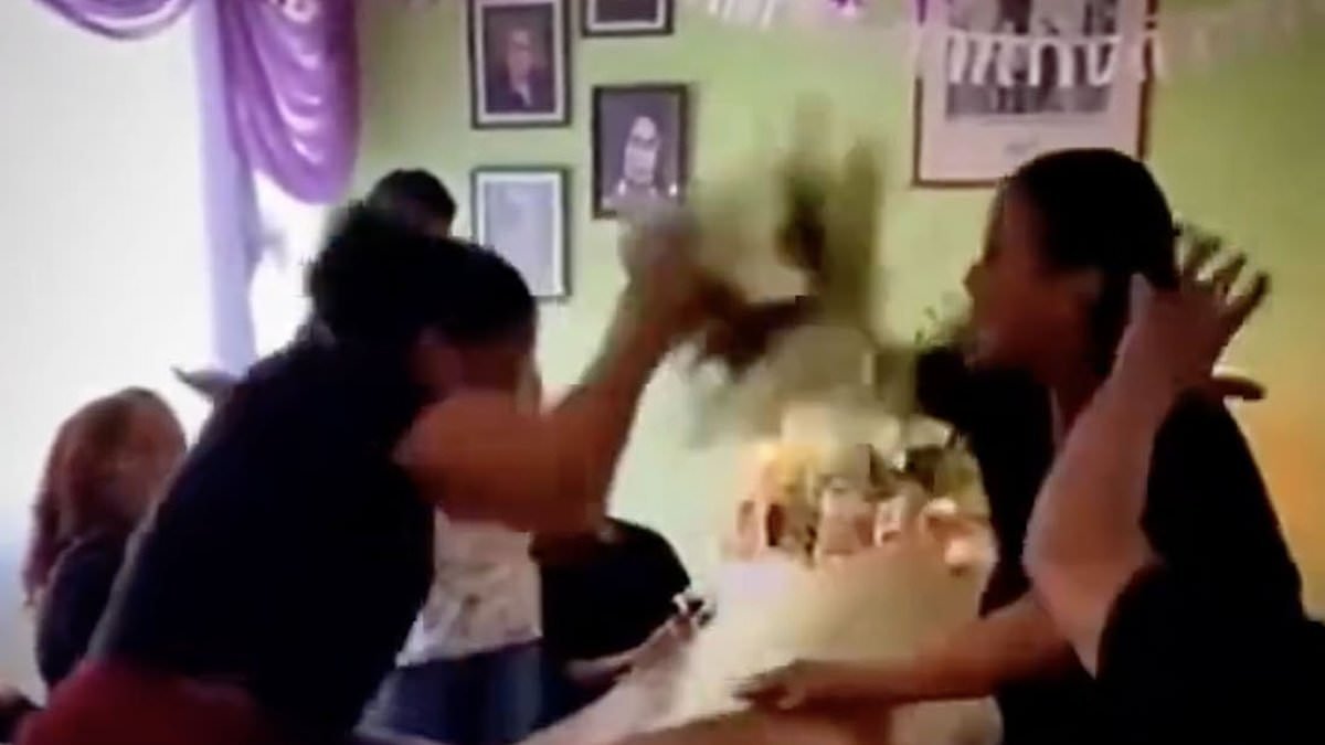 Over my dead body! Women brawl on top of dead man's coffin at his funeral after realising he was dating both of them