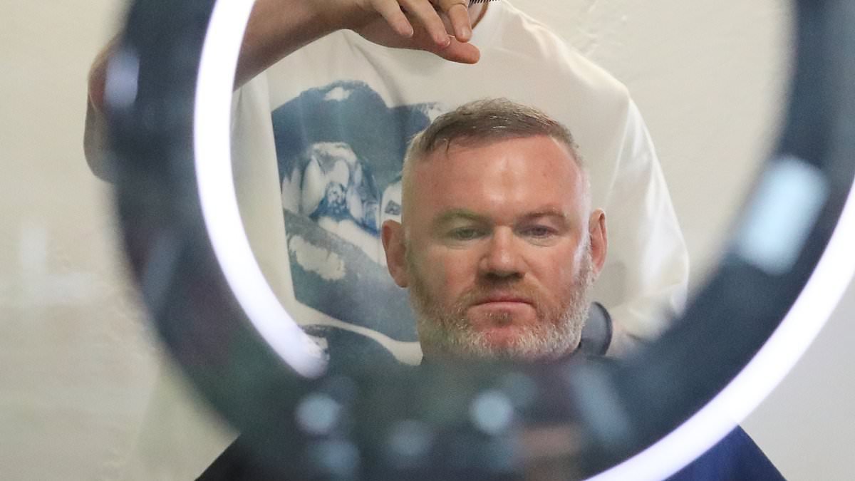 Wayne Rooney and lookalike son Kai, 16, head to the barbers ahead of wife Coleen's lavish 40th birthday after it was revealed why footballer had no part in planning the swanky bash