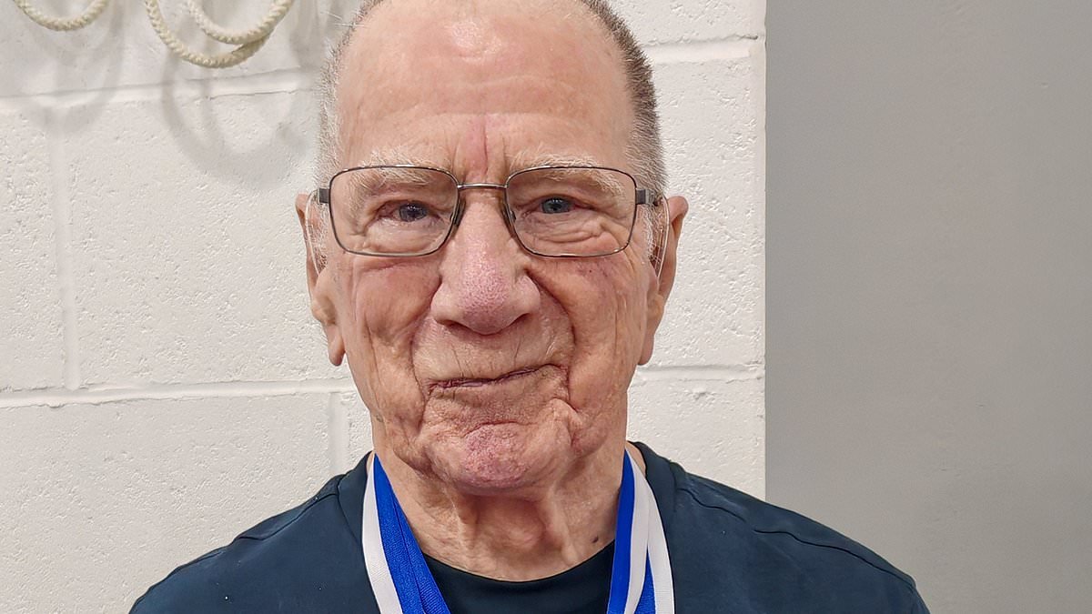 Great-grandfather, 91, wins gold in trampolining and says he'll do '100 backflips' to celebrate 100th birthday