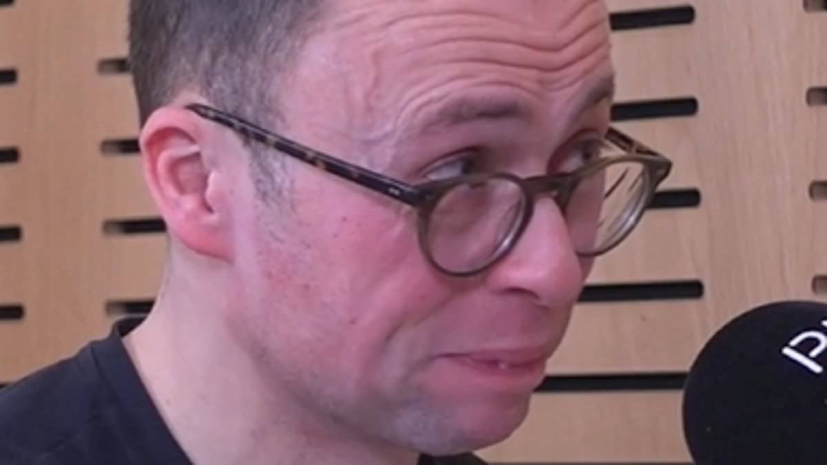 Joe Tracini fights back tears while detailing sexual abuse he suffered as a child as he says he 'suppressed' the ordeal until he reached his 20s