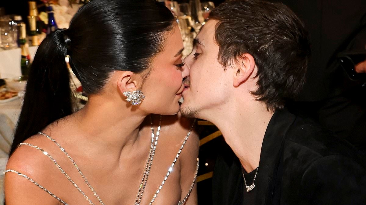 Kylie Jenner and Timothée Chalamet fans profess the actor is 'obsessed' with his 'proud and supportive' girlfriend as they delight in smooching couple's Golden Globes PDA fest