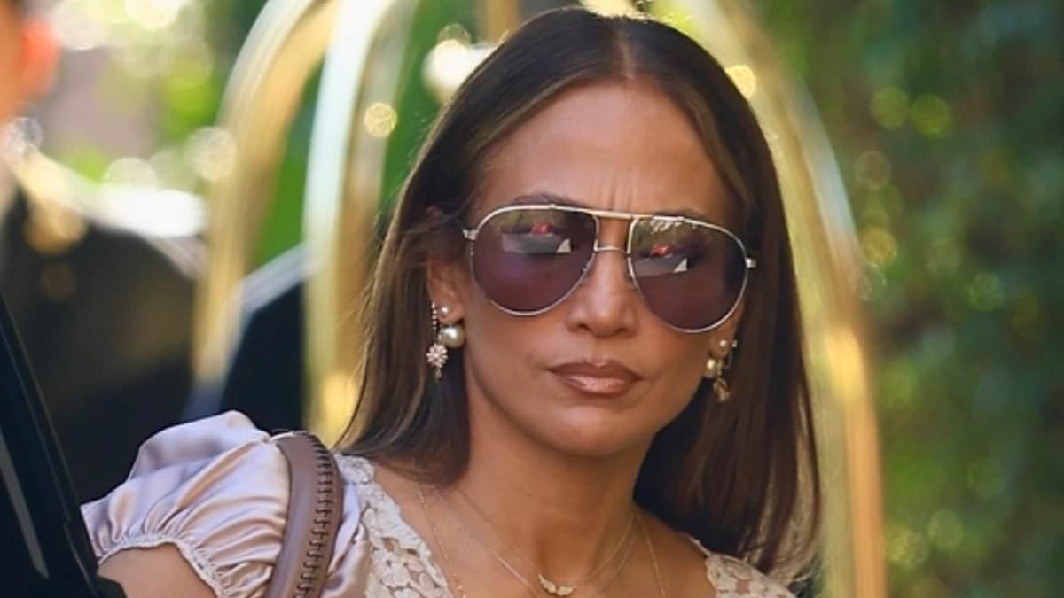 Jennifer Lopez, 56, looks radiant in plunging satin dress with teen Max, 17, for lavish Beverly Hills outing