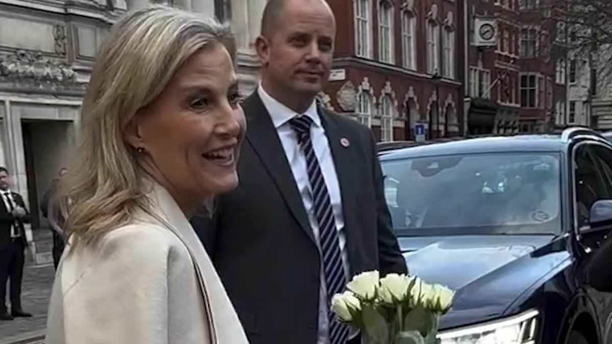 Duchess of Edinburgh praised for her 'graciousness' as sweet video shows Sophie running to accept loyal fan's flowers