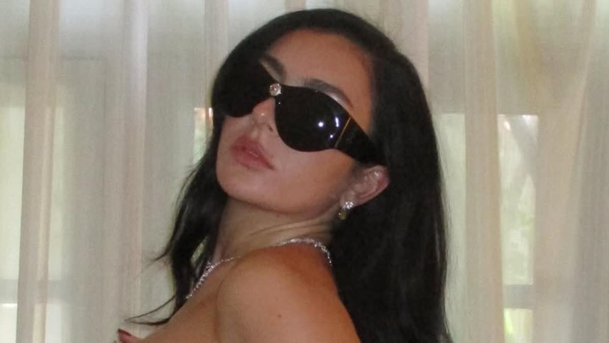 Charli XCX sets pulses racing as she poses topless for sexy snaps while getting ready for the Golden Globes