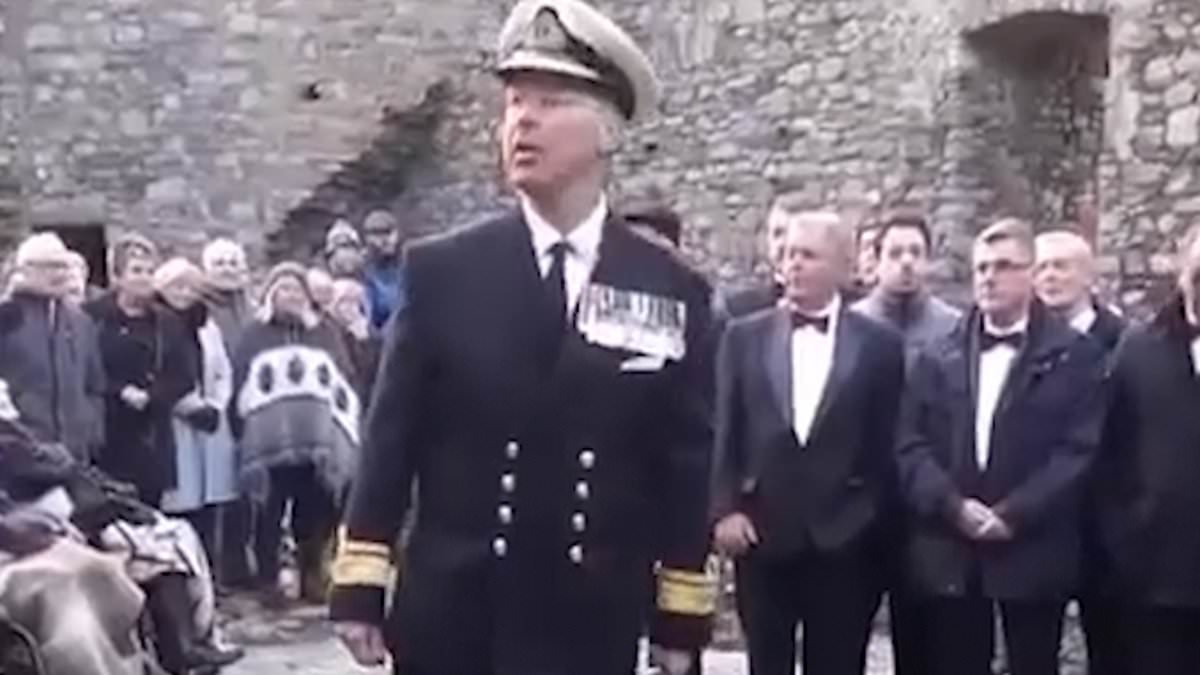 Exposed: Video shows moment 'fake admiral' addressed military parade that commemorated historic British Army victory