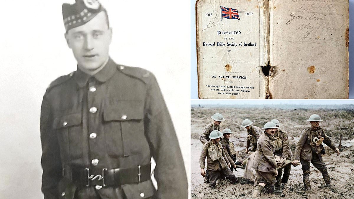 How Bible stopped a bullet and saved squaddie's life amid hell-scape of Ypres