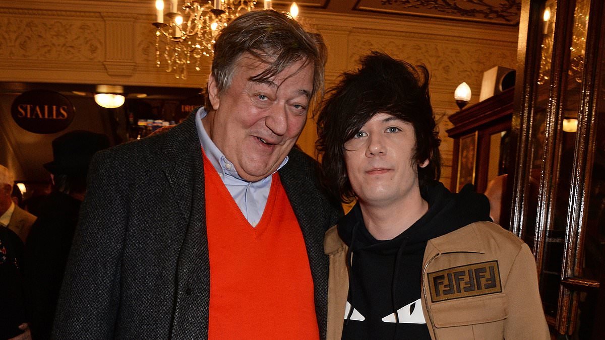 Stephen Fry's very private marriage to husband Elliott Spencer, 36, after chance meeting at a house party as presenter, 67, endures an 'eye-watering' grilling about his sexual preferences on The Assembly