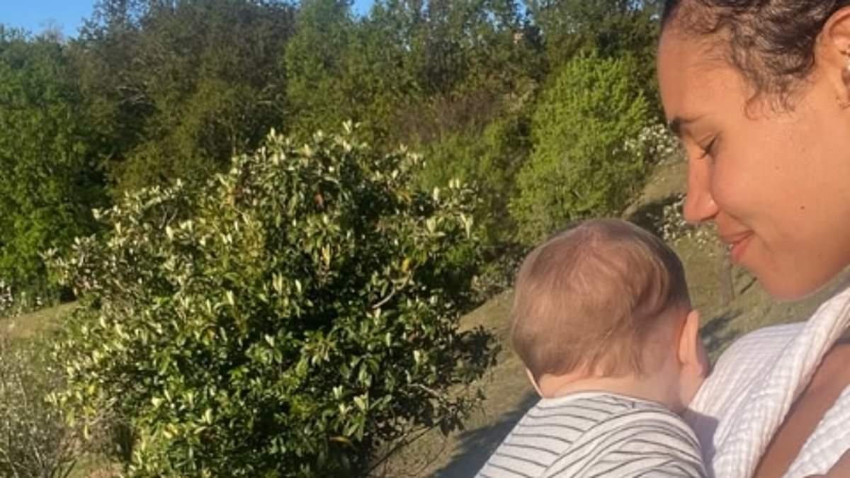 Vick Hope shares rare pictures of her baby son after welcoming her first child with husband Calvin Harris