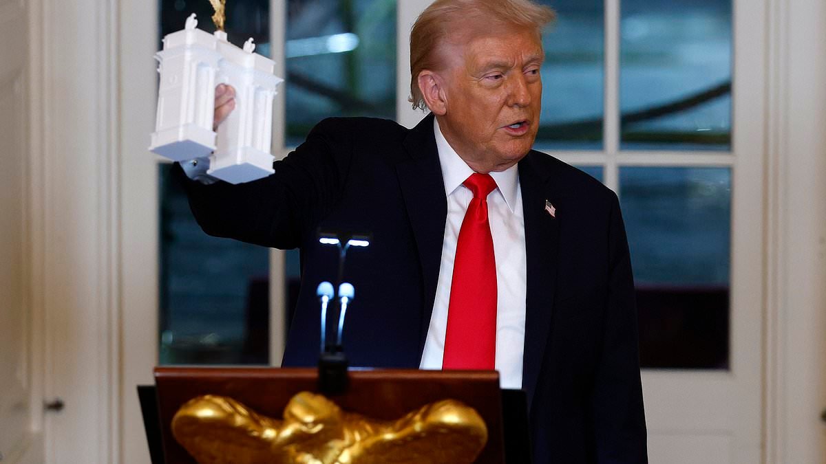 Dimensions of Trump's massive new 'Triumphal Arch' are revealed as president 'chooses the biggest size possible' to honor America and wow visitors