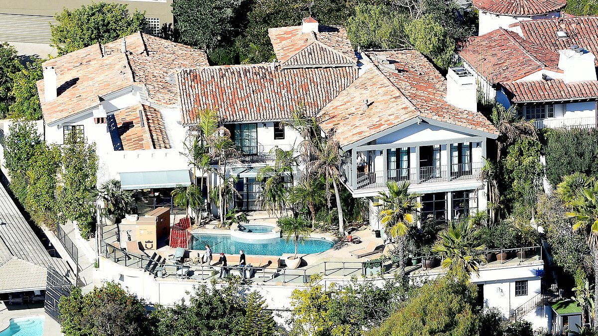 Love nest upgrade! Brad Pitt gives his $12million LA mansion a palm tree paradise makeover for live-in girlfriend Ines de Ramon