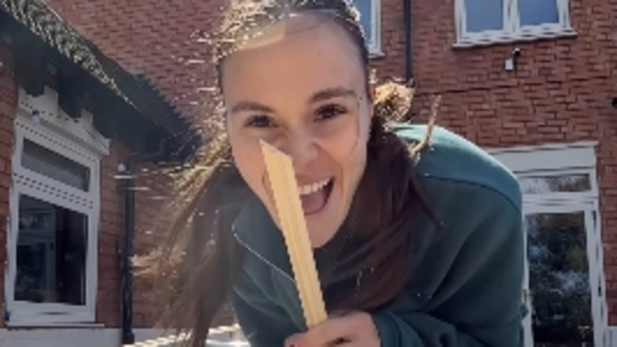 Holly Ramsay shares a first glimpse inside her marital home with Adam Peaty in new DIY video showcasing their chic furnishings - as bitter row with his relatives intensifies