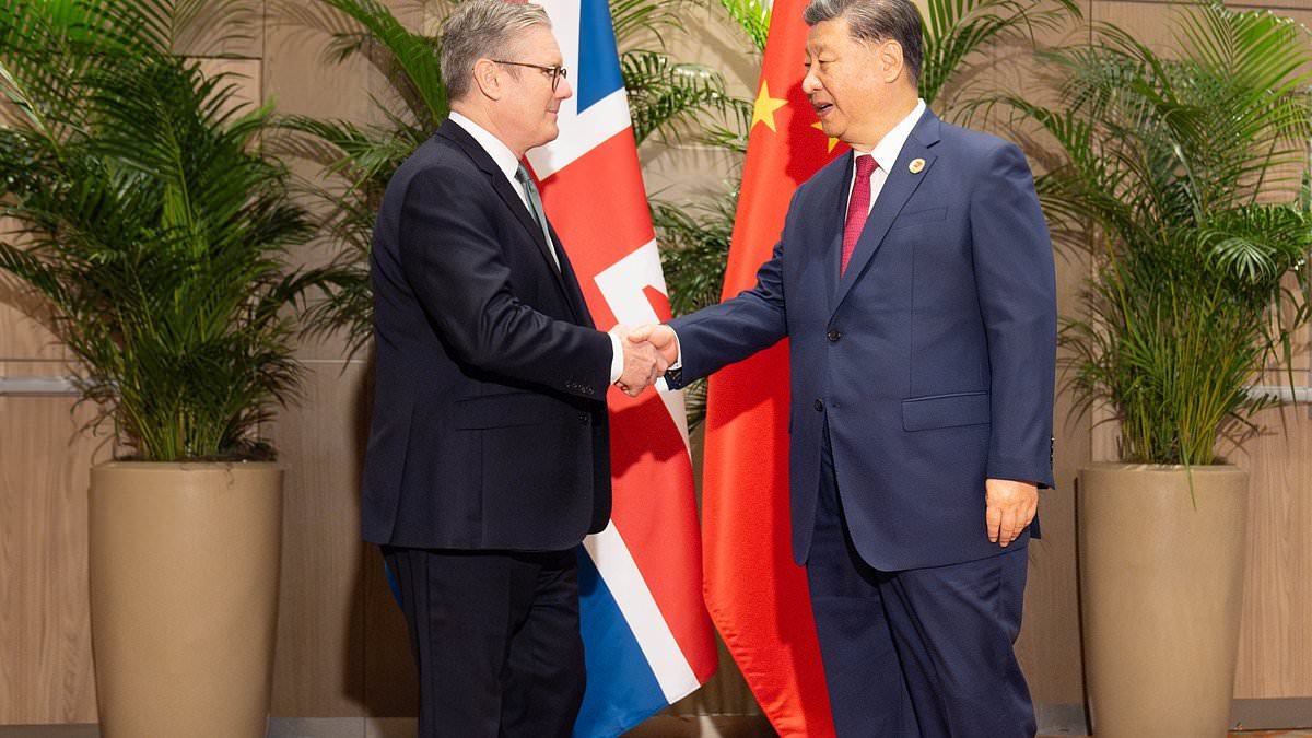 'Kowtow Keir's going on his knees': PM's China visit puts UK national security at risk, blasts Dame Priti