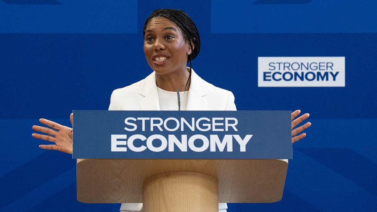 QUENTIN LETTS: In the room where Churchill announced the sinking of the Bismarck, Kemi Badenoch unleashed torpedoes at the Right and Left, from defecting 'drama queens' to 'scheming' Labour