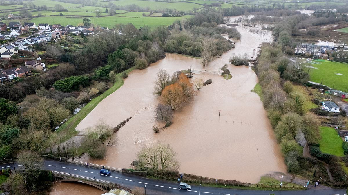 Flooded Britain on ice alert: Met Office warns roads and pavements will freeze over tonight as temperatures plummet to -2C after Storm Chandra left south west underwater